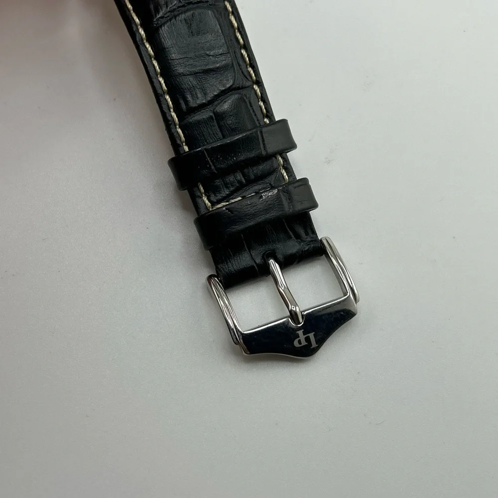 Lucien Piccard 72415 Silver and Black Chronograph Watch #563